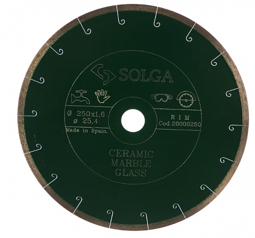Алмазный диск Solga Diamant CERAMICS MARBLE Ø250 мм 20000250