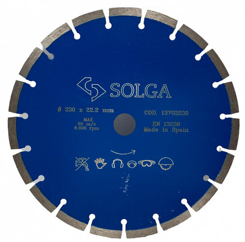 Алмазный диск Solga Diamant PROFESSIONAL (железобетон) Ø230 мм 13703230