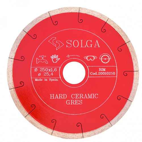 Алмазный диск Solga Diamant HARD CERAMICS Ø250 мм 20010250